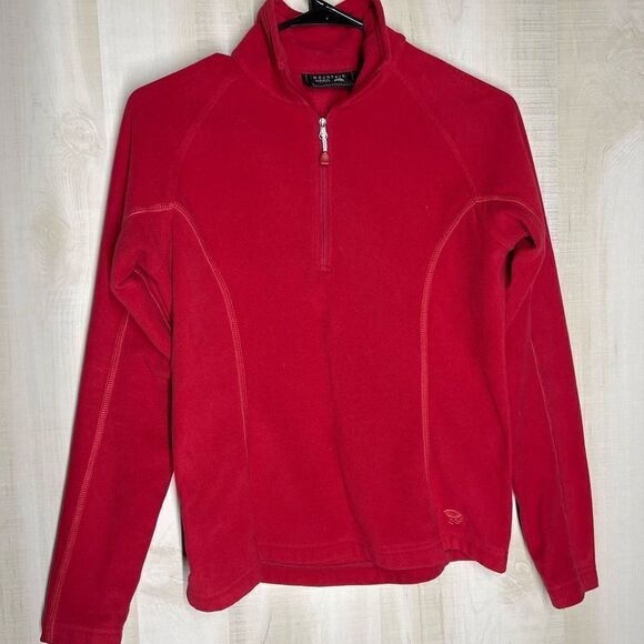Mountain Hardwear Tops - Mountain Hard Wear red fleece pullover, size small